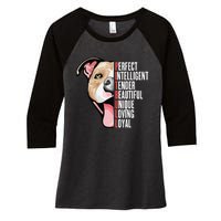 Pitbull Proud Pitbull Owners Women's Tri-Blend 3/4-Sleeve Raglan Shirt