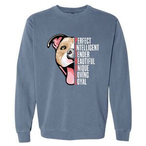 Pitbull Proud Pitbull Owners Garment-Dyed Sweatshirt