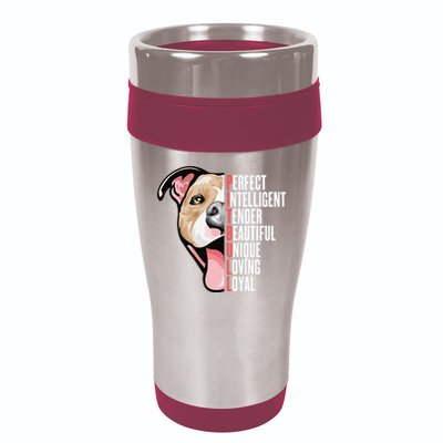 Pitbull Proud Pitbull Owners 16oz Travel Tumbler