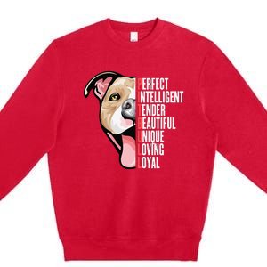 Pitbull Proud Pitbull Owners Premium Crewneck Sweatshirt