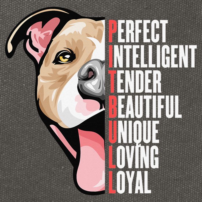 Pitbull Proud Pitbull Owners Cotton Canvas Backpack