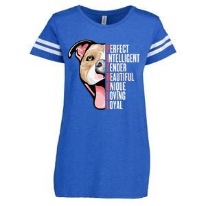 Pitbull Proud Pitbull Owners Enza Ladies Jersey Football T-Shirt