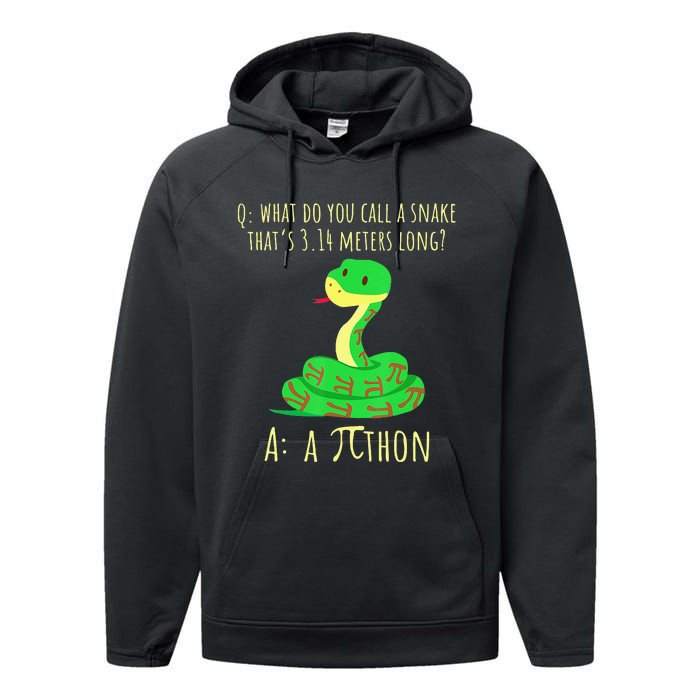 Python Pithon Pi Symbol Math Teacher Funny Pi Day Performance Fleece Hoodie