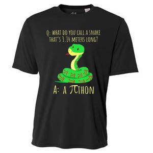 Python Pithon Pi Symbol Math Teacher Funny Pi Day Cooling Performance Crew T-Shirt