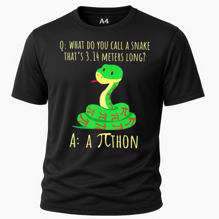 Python Pithon Pi Symbol Math Teacher Funny Pi Day Cooling Performance Crew T-Shirt