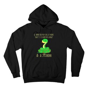 Python Pithon Pi Symbol Math Teacher Funny Pi Day Hoodie