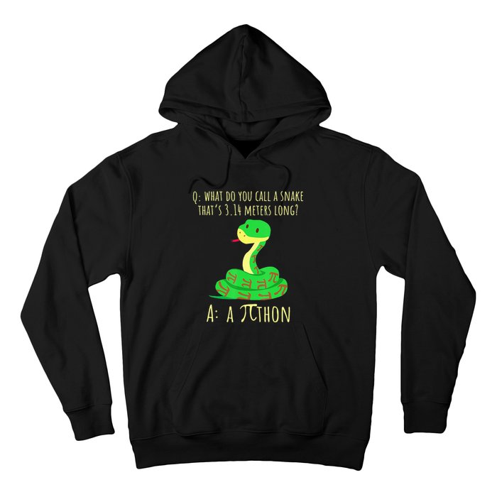 Python Pithon Pi Symbol Math Teacher Funny Pi Day Hoodie