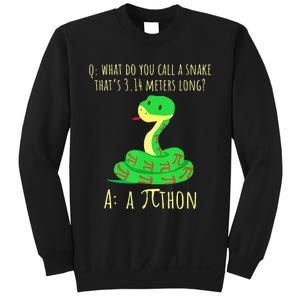 Python Pithon Pi Symbol Math Teacher Funny Pi Day Sweatshirt