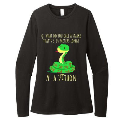 Python Pithon Pi Symbol Math Teacher Funny Pi Day Womens CVC Long Sleeve Shirt