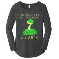 Python Pithon Pi Symbol Math Teacher Funny Pi Day Women's Perfect Tri Tunic Long Sleeve Shirt