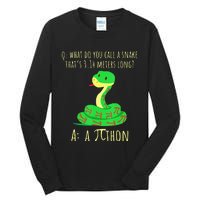 Python Pithon Pi Symbol Math Teacher Funny Pi Day Tall Long Sleeve T-Shirt