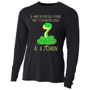 Python Pithon Pi Symbol Math Teacher Funny Pi Day Cooling Performance Long Sleeve Crew