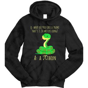 Python Pithon Pi Symbol Math Teacher Funny Pi Day Tie Dye Hoodie