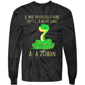 Python Pithon Pi Symbol Math Teacher Funny Pi Day Tie-Dye Long Sleeve Shirt