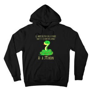 Python Pithon Pi Symbol Math Teacher Funny Pi Day Tall Hoodie