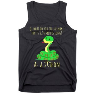 Python Pithon Pi Symbol Math Teacher Funny Pi Day Tank Top