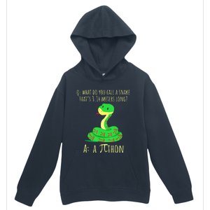 Python Pithon Pi Symbol Math Teacher Funny Pi Day Urban Pullover Hoodie