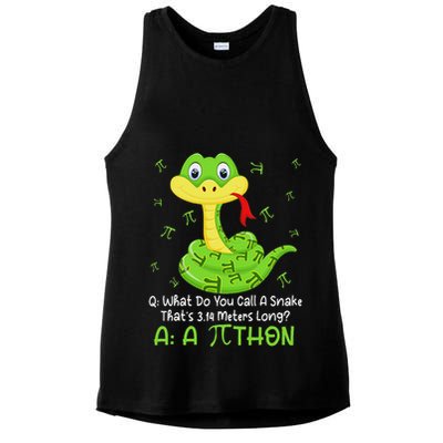 Python Pithon Pi Symbol Funny Math Teacher Pi Day Ladies PosiCharge Tri-Blend Wicking Tank