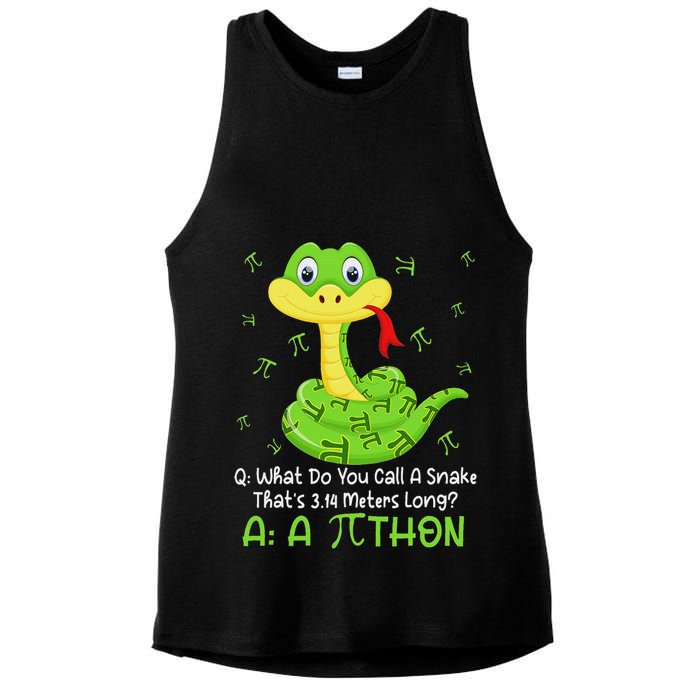Python Pithon Pi Symbol Funny Math Teacher Pi Day Ladies PosiCharge Tri-Blend Wicking Tank