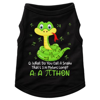 Python Pithon Pi Symbol Funny Math Teacher Pi Day Doggie Tank