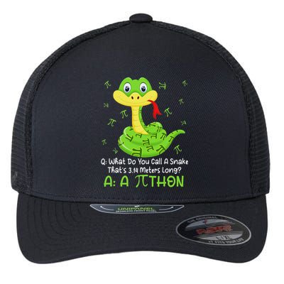 Python Pithon Pi Symbol Funny Math Teacher Pi Day Flexfit Unipanel Trucker Cap