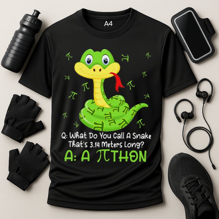 Python Pithon Pi Symbol Funny Math Teacher Pi Day Performance Shirt