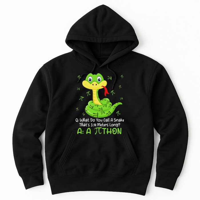 Python Pithon Pi Symbol Funny Math Teacher Pi Day Hoodie