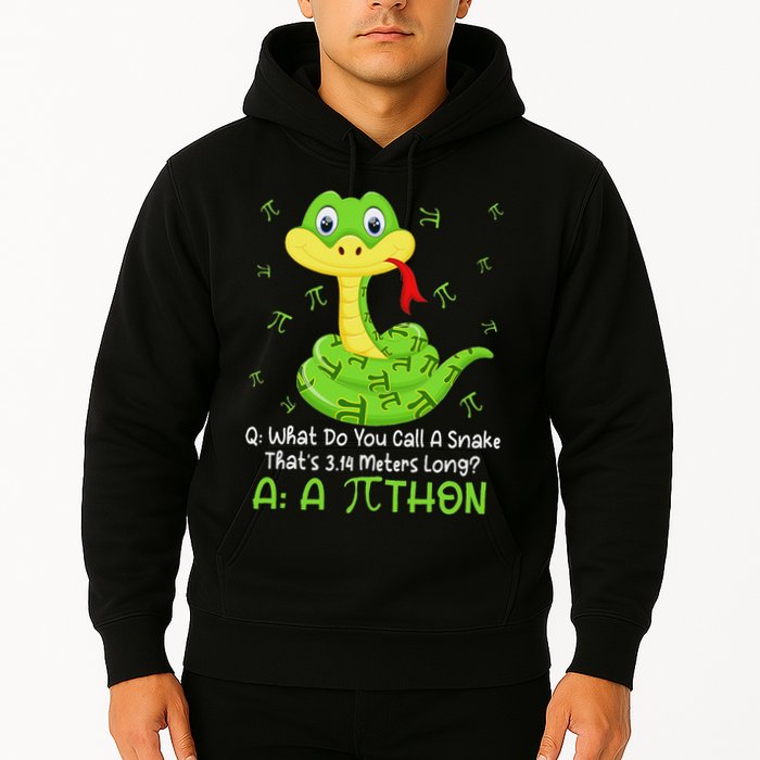 Python Pithon Pi Symbol Funny Math Teacher Pi Day Hoodie