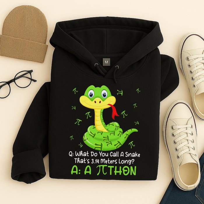 Python Pithon Pi Symbol Funny Math Teacher Pi Day Hoodie