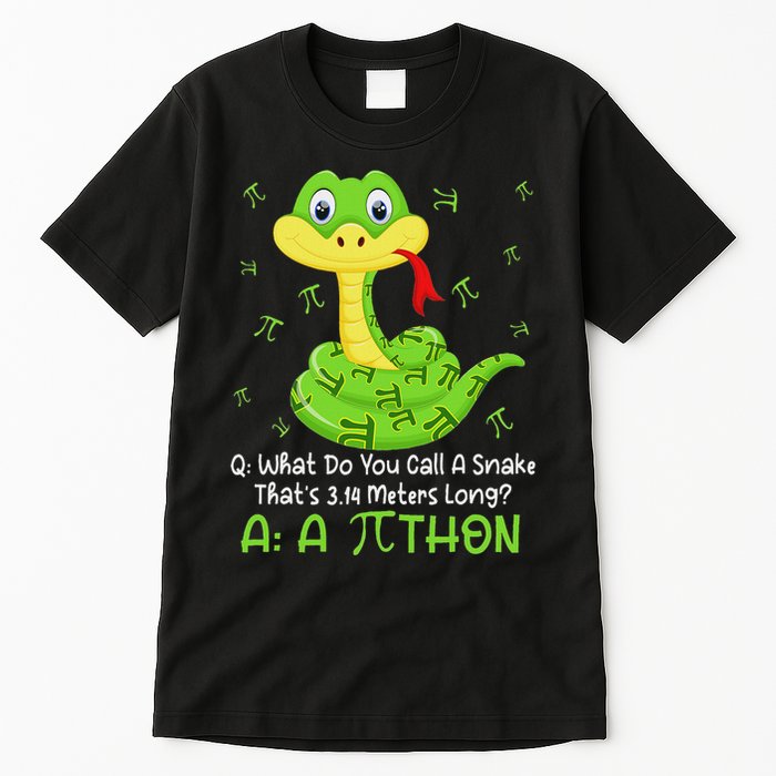 Python Pithon Pi Symbol Funny Math Teacher Pi Day Tall T-Shirt
