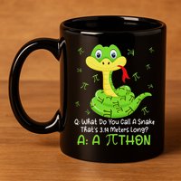 Python Pithon Pi Symbol Funny Math Teacher Pi Day 11oz C Handle Ceramic Mug
