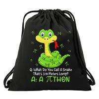 Python Pithon Pi Symbol Funny Math Teacher Pi Day Drawstring Bag