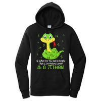 Python Pithon Pi Symbol Funny Math Teacher Pi Day Women's Pullover Hoodie