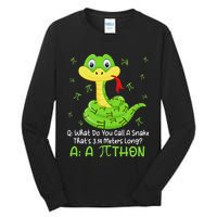 Python Pithon Pi Symbol Funny Math Teacher Pi Day Tall Long Sleeve T-Shirt