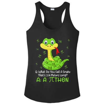 Python Pithon Pi Symbol Funny Math Teacher Pi Day Ladies PosiCharge Competitor Racerback Tank