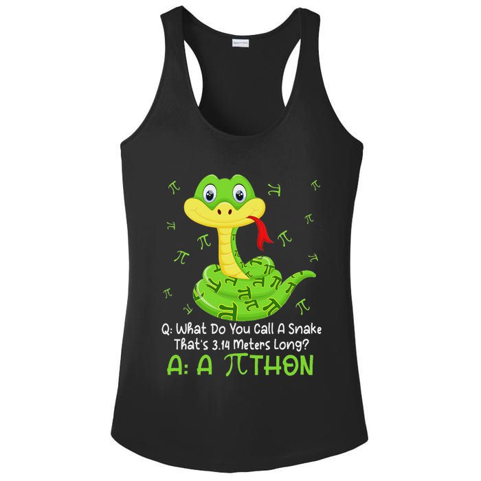 Python Pithon Pi Symbol Funny Math Teacher Pi Day Ladies PosiCharge Competitor Racerback Tank