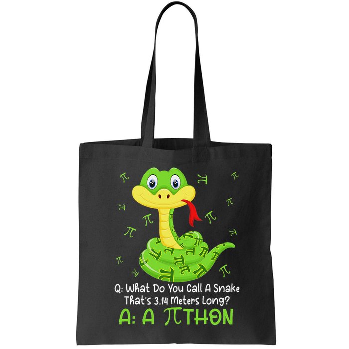 Python Pithon Pi Symbol Funny Math Teacher Pi Day Bag