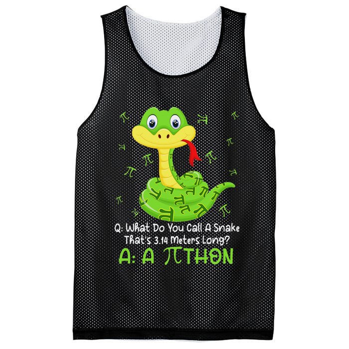 Python Pithon Pi Symbol Funny Math Teacher Pi Day Mesh Reversible Basketball Jersey Tank