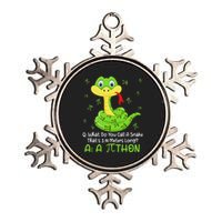 Python Pithon Pi Symbol Funny Math Teacher Pi Day Metallic Star Ornament