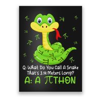 Python Pithon Pi Symbol Funny Math Teacher Pi Day Poster