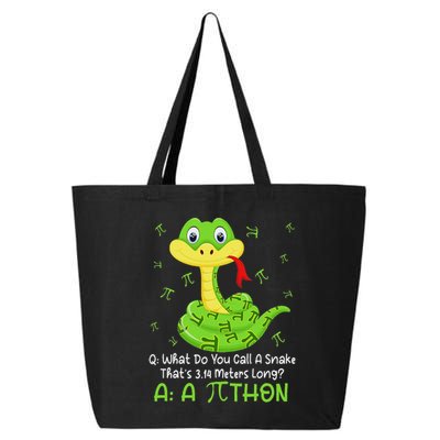 Python Pithon Pi Symbol Funny Math Teacher Pi Day 25L Jumbo Tote