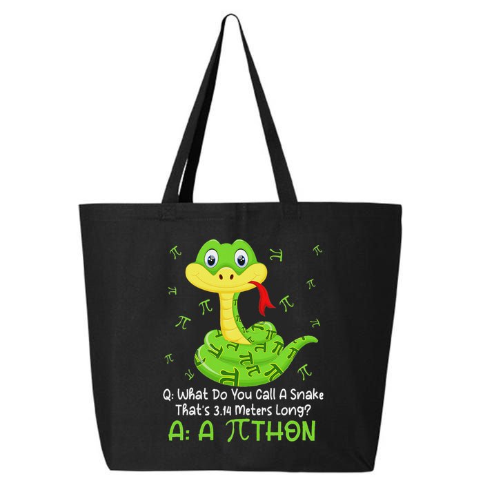 Python Pithon Pi Symbol Funny Math Teacher Pi Day 25L Jumbo Tote