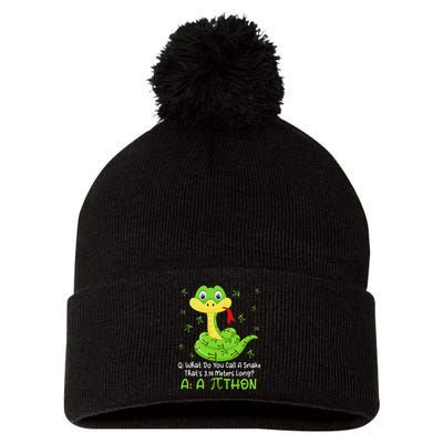 Python Pithon Pi Symbol Funny Math Teacher Pi Day Pom Pom 12in Knit Beanie