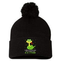 Python Pithon Pi Symbol Funny Math Teacher Pi Day Pom Pom 12in Knit Beanie