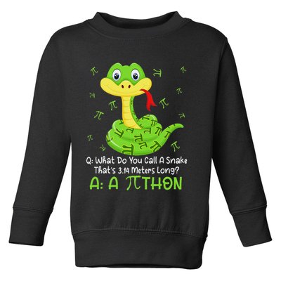 Python Pithon Pi Symbol Funny Math Teacher Pi Day Toddler Sweatshirt