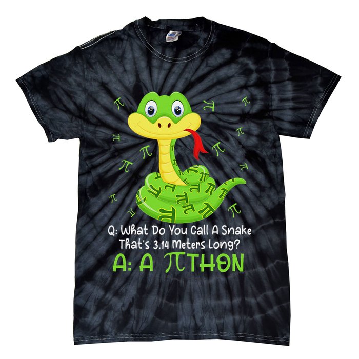 Python Pithon Pi Symbol Funny Math Teacher Pi Day Tie-Dye T-Shirt