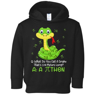 Python Pithon Pi Symbol Funny Math Teacher Pi Day Toddler Hoodie