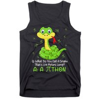 Python Pithon Pi Symbol Funny Math Teacher Pi Day Tank Top