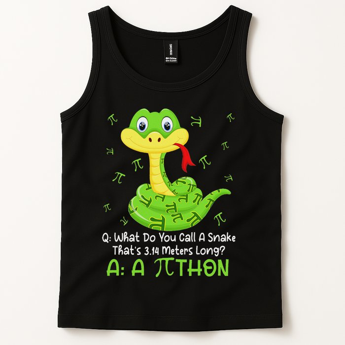 Python Pithon Pi Symbol Funny Math Teacher Pi Day Tank Top