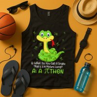 Python Pithon Pi Symbol Funny Math Teacher Pi Day Tank Top